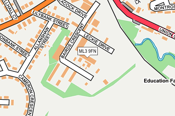 ML3 9FN map - OS OpenMap – Local (Ordnance Survey)