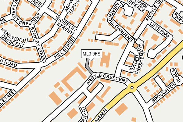 ML3 9FS map - OS OpenMap – Local (Ordnance Survey)