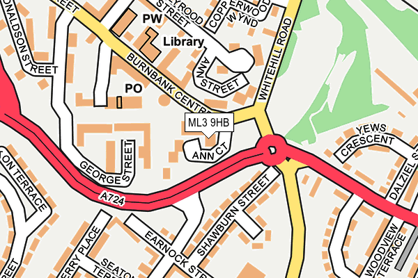 ML3 9HB map - OS OpenMap – Local (Ordnance Survey)