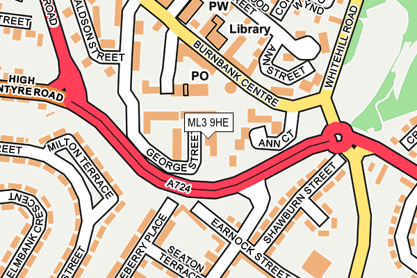 ML3 9HE map - OS OpenMap – Local (Ordnance Survey)