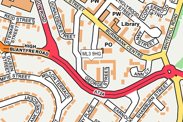 ML3 9HG map - OS OpenMap – Local (Ordnance Survey)
