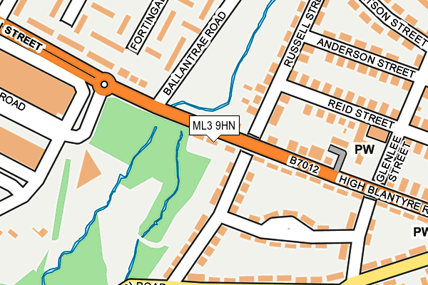 ML3 9HN map - OS OpenMap – Local (Ordnance Survey)