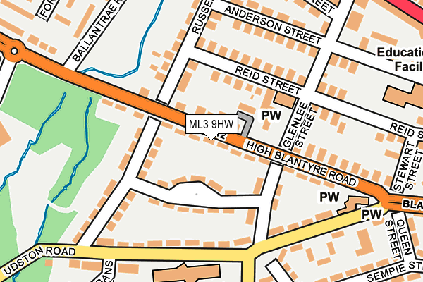 ML3 9HW map - OS OpenMap – Local (Ordnance Survey)