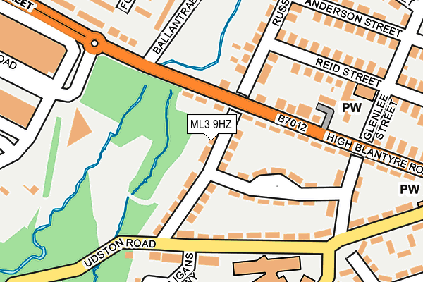 ML3 9HZ map - OS OpenMap – Local (Ordnance Survey)