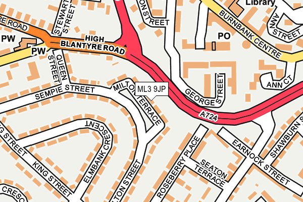 ML3 9JP map - OS OpenMap – Local (Ordnance Survey)