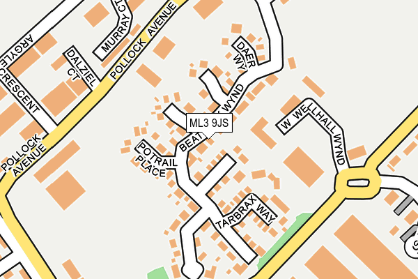 ML3 9JS map - OS OpenMap – Local (Ordnance Survey)