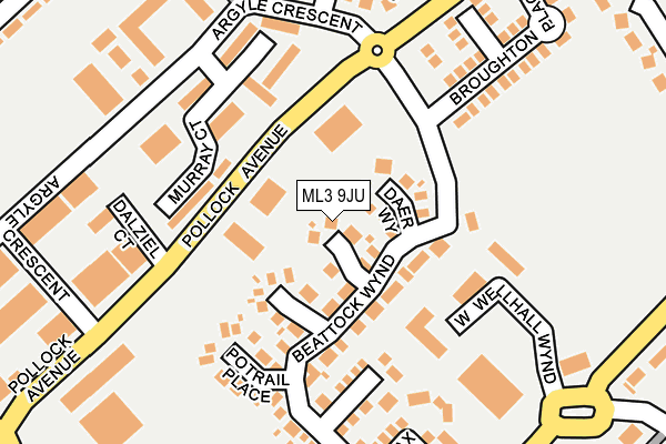 ML3 9JU map - OS OpenMap – Local (Ordnance Survey)