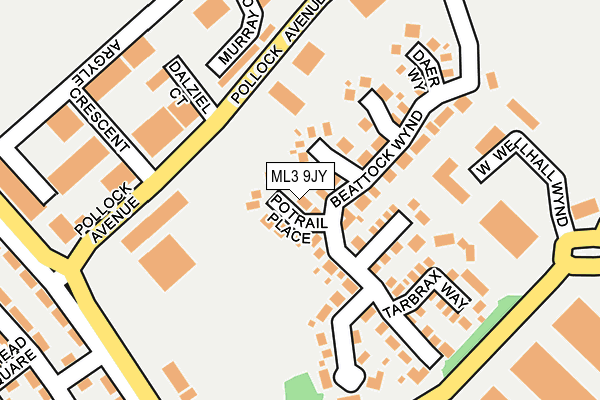 ML3 9JY map - OS OpenMap – Local (Ordnance Survey)