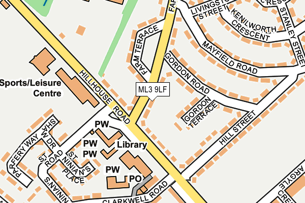 ML3 9LF map - OS OpenMap – Local (Ordnance Survey)