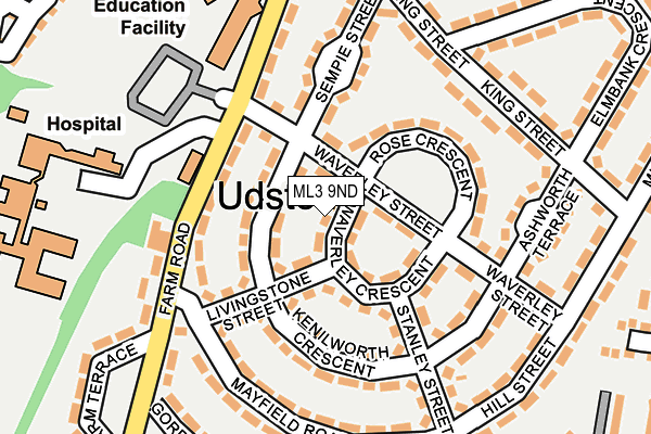ML3 9ND map - OS OpenMap – Local (Ordnance Survey)