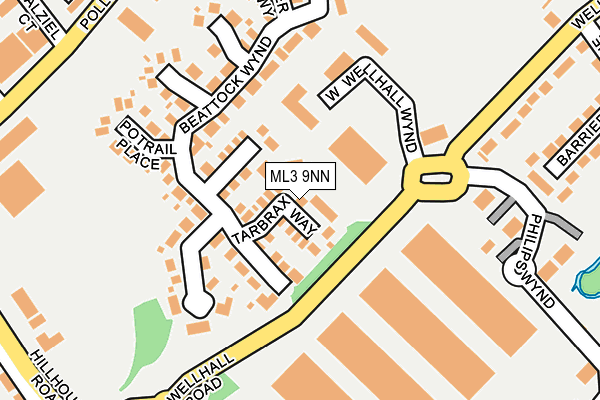 ML3 9NN map - OS OpenMap – Local (Ordnance Survey)