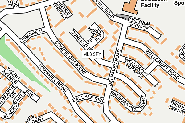ML3 9PY map - OS OpenMap – Local (Ordnance Survey)