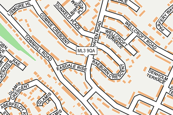 ML3 9QA map - OS OpenMap – Local (Ordnance Survey)