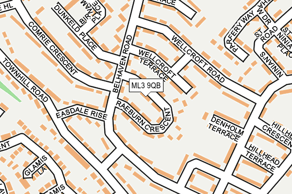 ML3 9QB map - OS OpenMap – Local (Ordnance Survey)