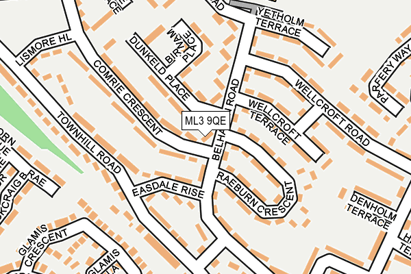ML3 9QE map - OS OpenMap – Local (Ordnance Survey)