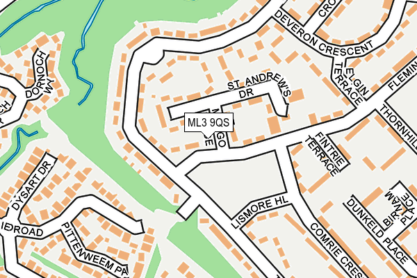 ML3 9QS map - OS OpenMap – Local (Ordnance Survey)