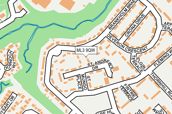 ML3 9QW map - OS OpenMap – Local (Ordnance Survey)