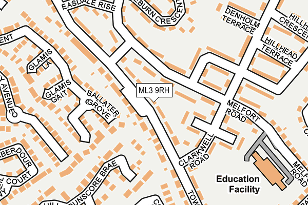 ML3 9RH map - OS OpenMap – Local (Ordnance Survey)