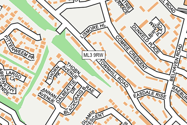 ML3 9RW map - OS OpenMap – Local (Ordnance Survey)