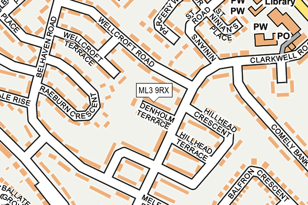 ML3 9RX map - OS OpenMap – Local (Ordnance Survey)