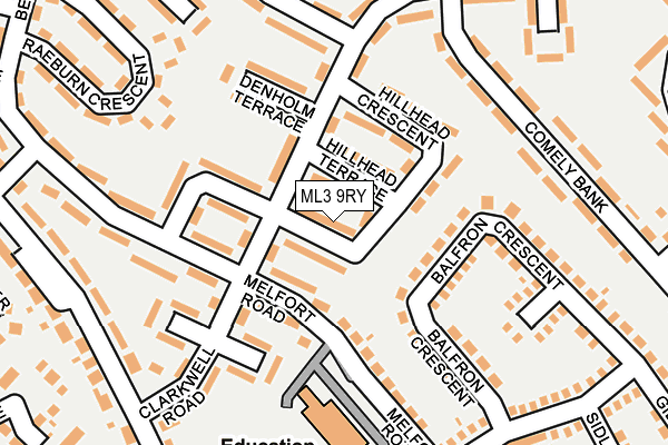 ML3 9RY map - OS OpenMap – Local (Ordnance Survey)
