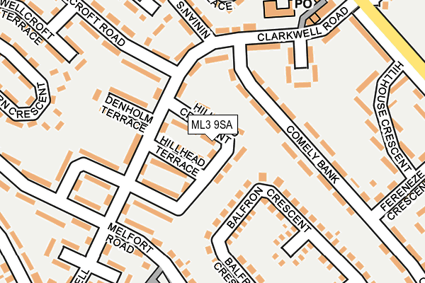 ML3 9SA map - OS OpenMap – Local (Ordnance Survey)