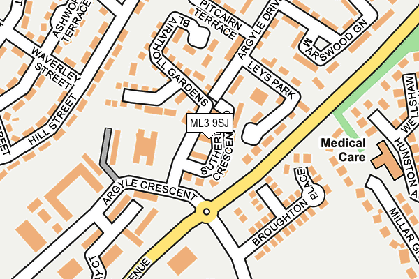 ML3 9SJ map - OS OpenMap – Local (Ordnance Survey)