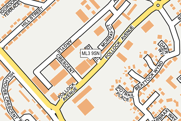 ML3 9SN map - OS OpenMap – Local (Ordnance Survey)