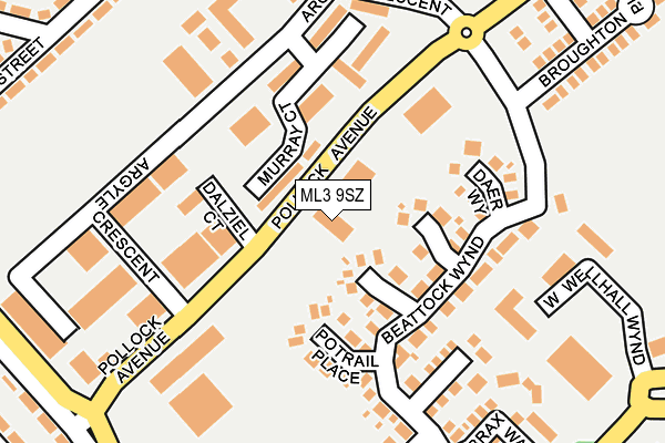 ML3 9SZ map - OS OpenMap – Local (Ordnance Survey)