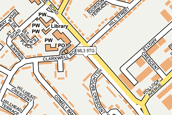 ML3 9TG map - OS OpenMap – Local (Ordnance Survey)