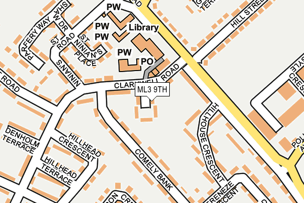 ML3 9TH map - OS OpenMap – Local (Ordnance Survey)