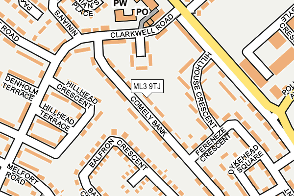 ML3 9TJ map - OS OpenMap – Local (Ordnance Survey)