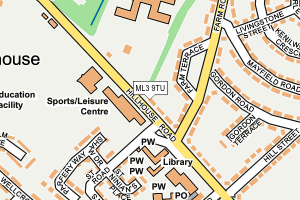 ML3 9TU map - OS OpenMap – Local (Ordnance Survey)