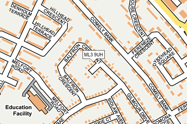 ML3 9UH map - OS OpenMap – Local (Ordnance Survey)