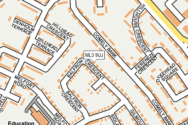ML3 9UJ map - OS OpenMap – Local (Ordnance Survey)