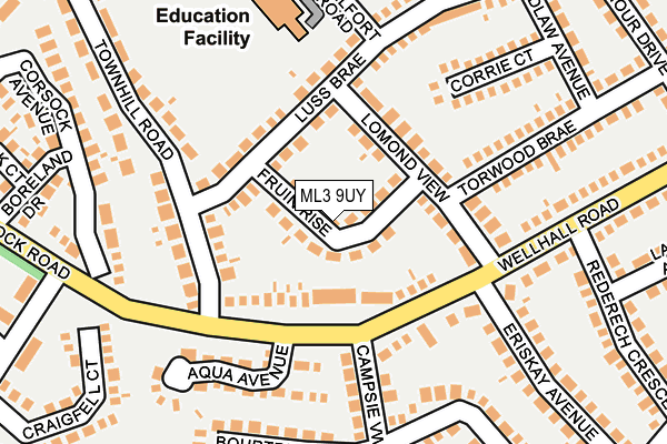ML3 9UY map - OS OpenMap – Local (Ordnance Survey)