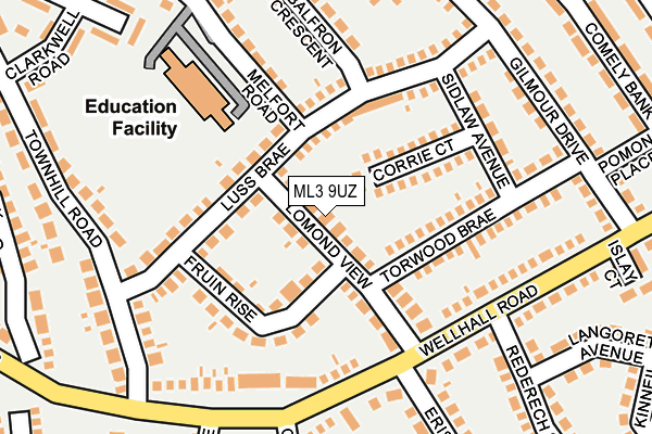 ML3 9UZ map - OS OpenMap – Local (Ordnance Survey)