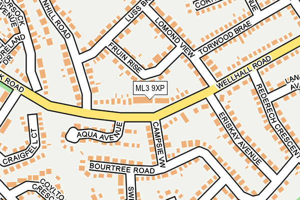 ML3 9XP map - OS OpenMap – Local (Ordnance Survey)