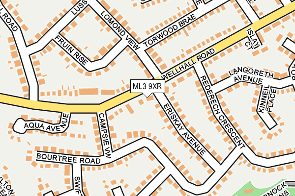 ML3 9XR map - OS OpenMap – Local (Ordnance Survey)