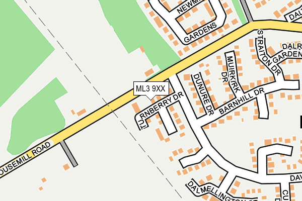 ML3 9XX map - OS OpenMap – Local (Ordnance Survey)