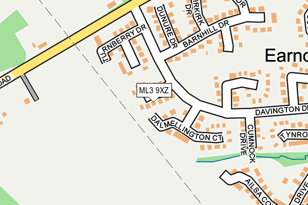 ML3 9XZ map - OS OpenMap – Local (Ordnance Survey)