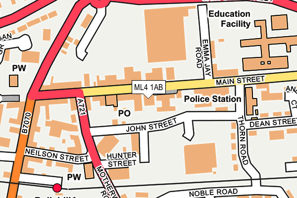 Map of MAIN STREET FITNESS LTD at local scale