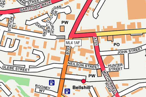 ML4 1AF map - OS OpenMap – Local (Ordnance Survey)