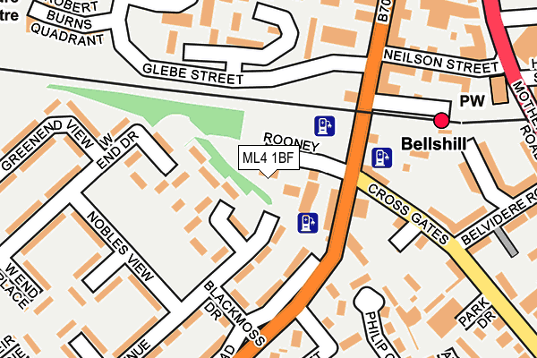 ML4 1BF map - OS OpenMap – Local (Ordnance Survey)