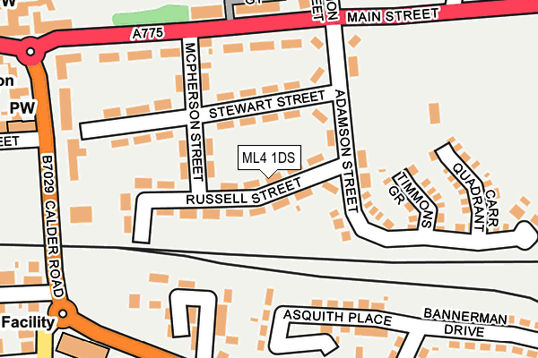 ML4 1DS map - OS OpenMap – Local (Ordnance Survey)