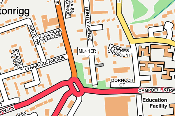 ML4 1ER map - OS OpenMap – Local (Ordnance Survey)