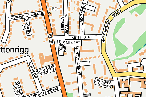 ML4 1ET map - OS OpenMap – Local (Ordnance Survey)