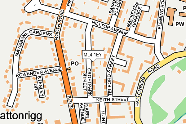 ML4 1EY map - OS OpenMap – Local (Ordnance Survey)
