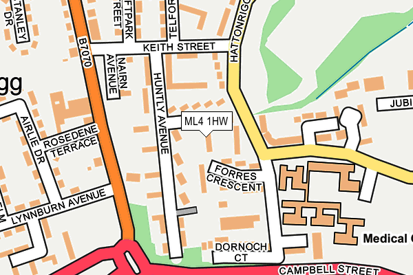 ML4 1HW map - OS OpenMap – Local (Ordnance Survey)