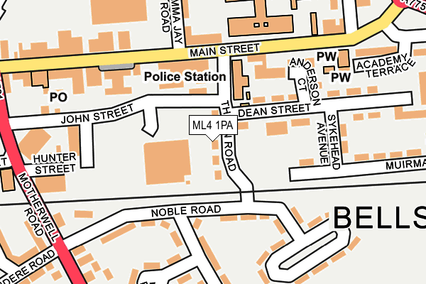 ML4 1PA map - OS OpenMap – Local (Ordnance Survey)